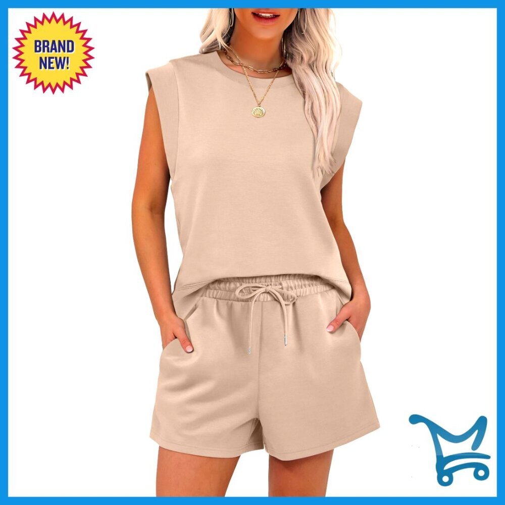 Women's Short Lounge Set Casual Beach Vacation Outfits Spring Sweatsuits
